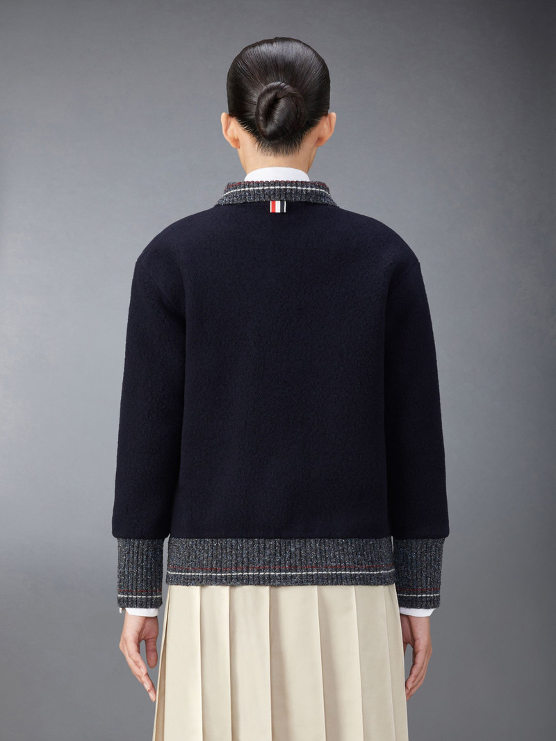 Thom Browne Wool Fleece Cardigan outlook