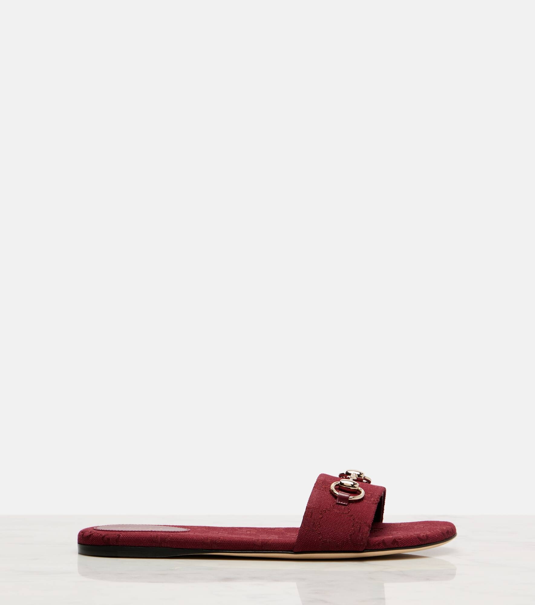 Horsebit GG canvas slides - 4