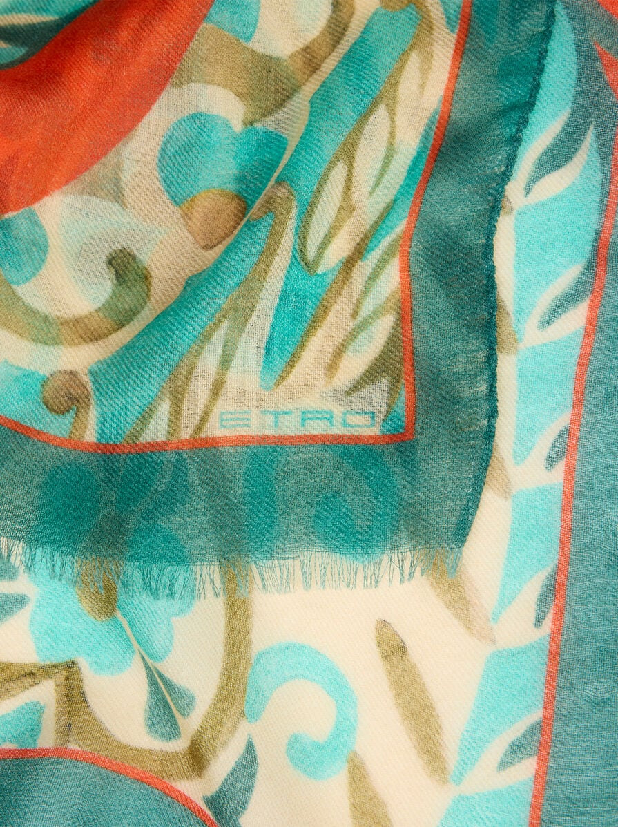 PAISLEY CASHMERE-BLEND SCARF - 3