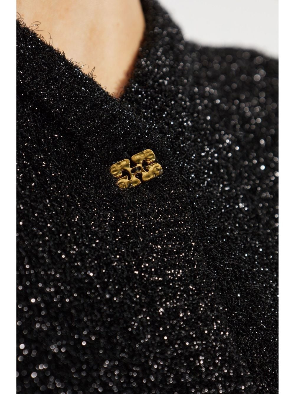 lamé cardigan - 5