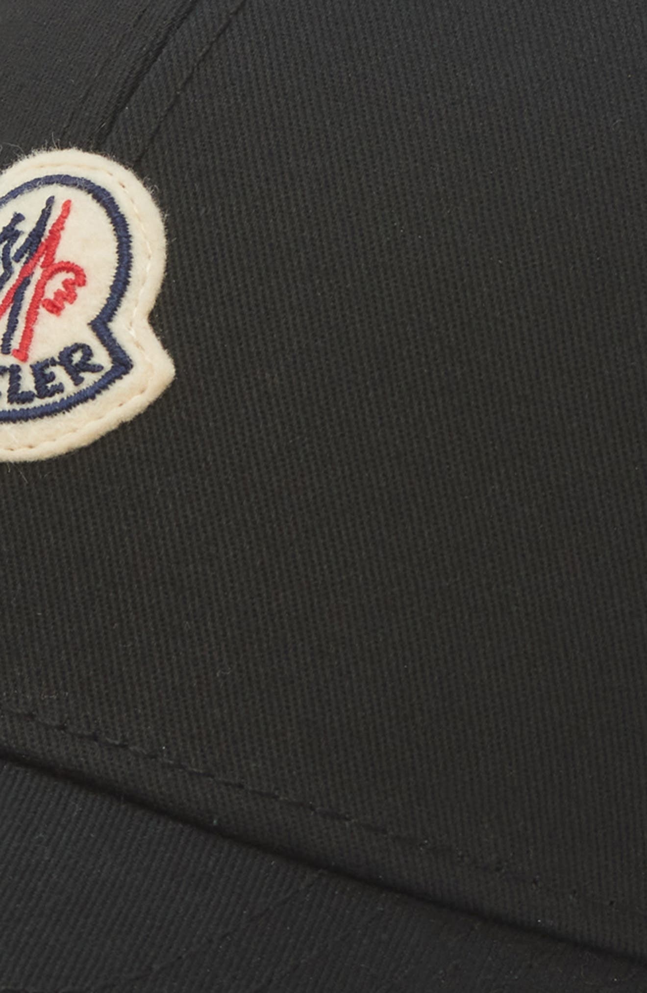 Moncler Logo Patch Adjustable Baseball Cap in Black at Nordstrom - 4