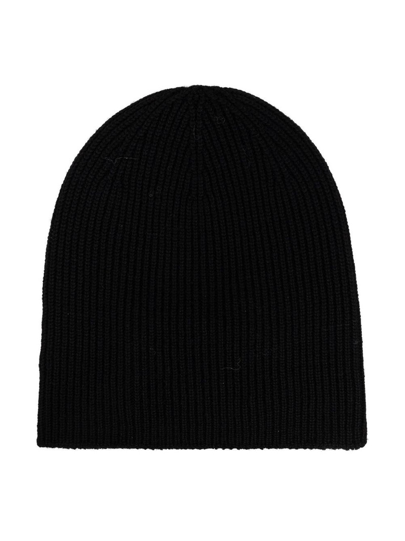 DSQUARED2 logo-appliquÃ© wool beanie outlook