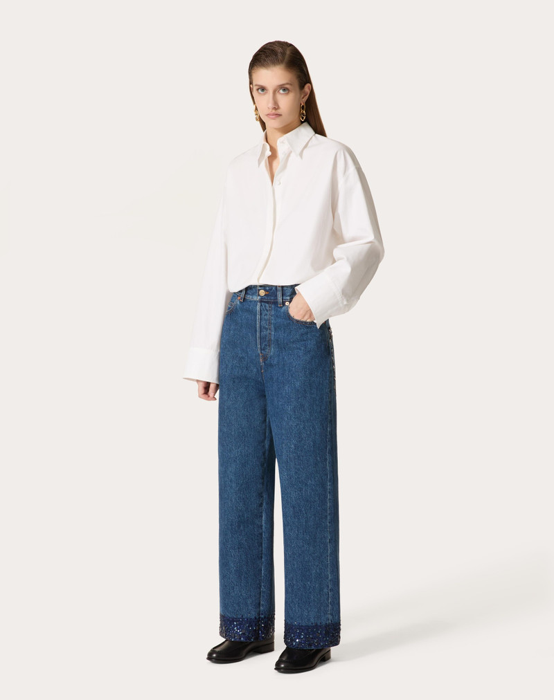 Valentino EMBROIDERED DENIM PANTS outlook