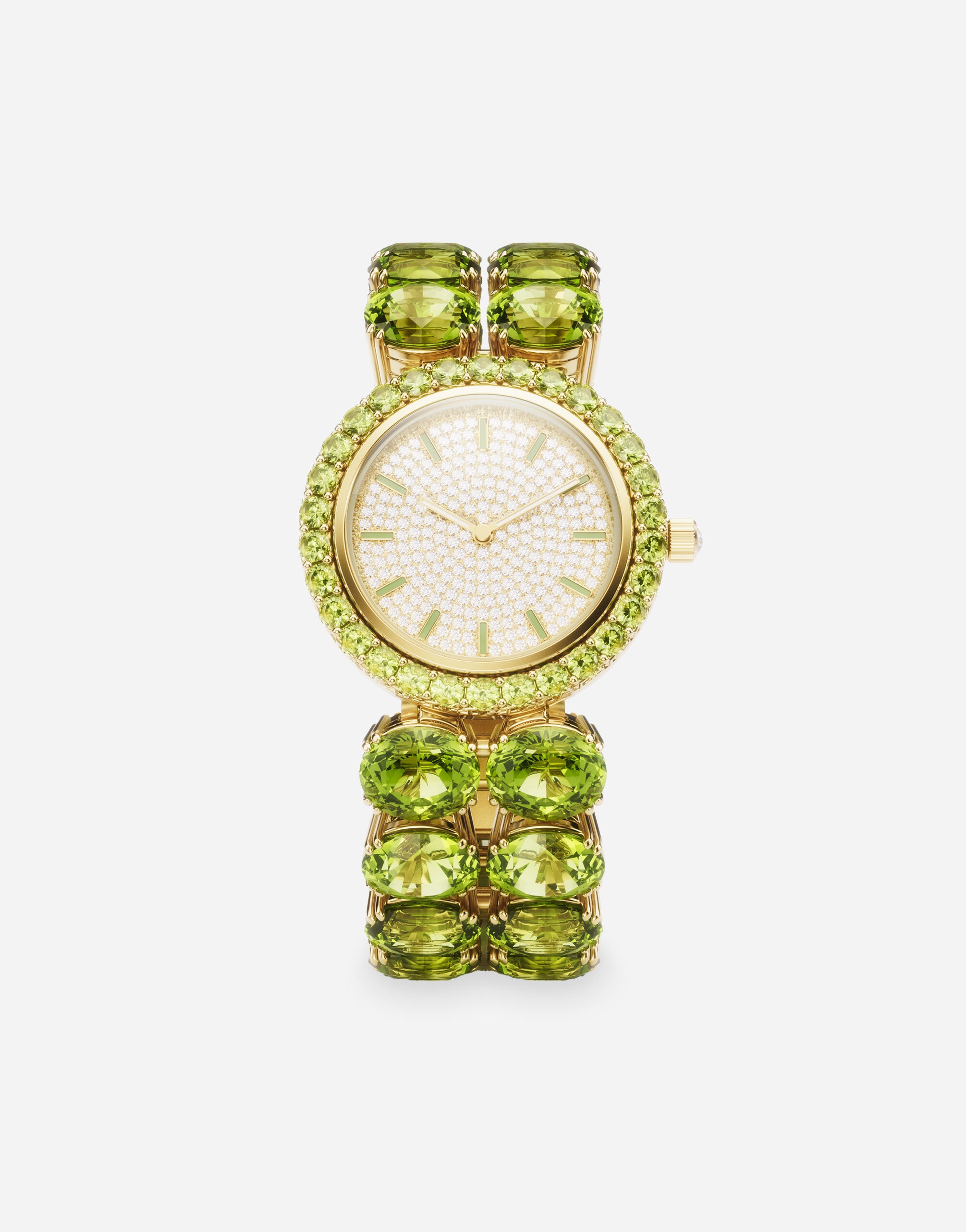 Anna watch in yellow gold 18Kt and peridots - 1