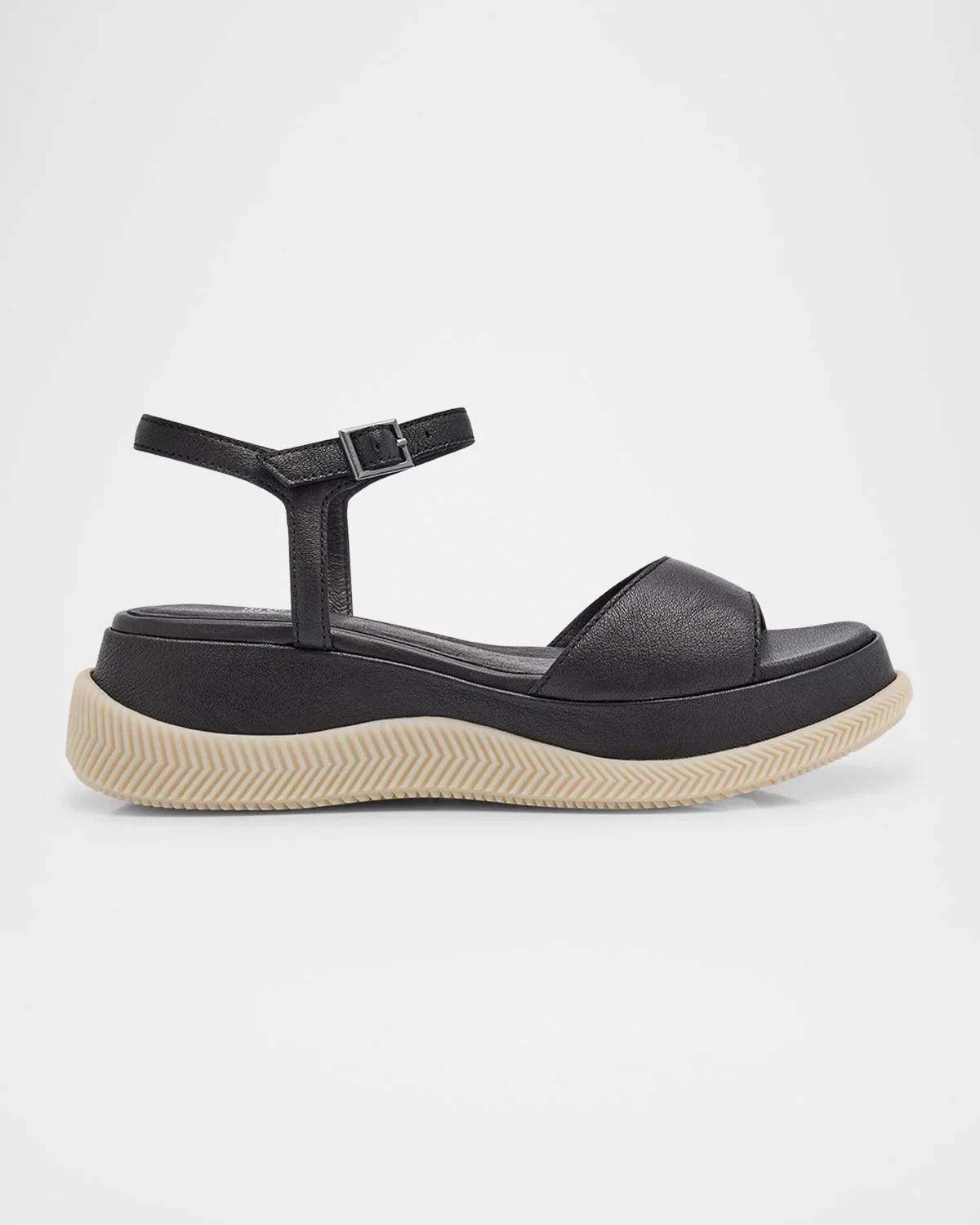Ario Sporty Leather Wedge Sandals - 1