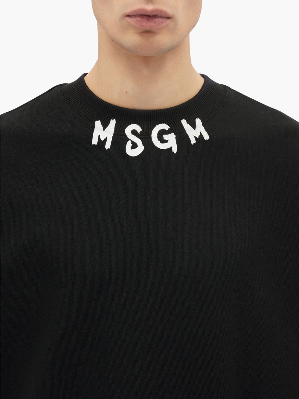 logo-print cotton sweatshirt - 5