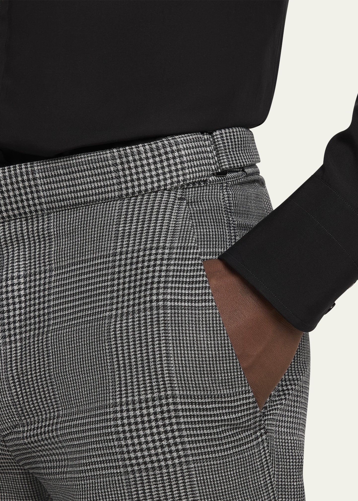 Men's Dyllan Wool Check Trousers - 5
