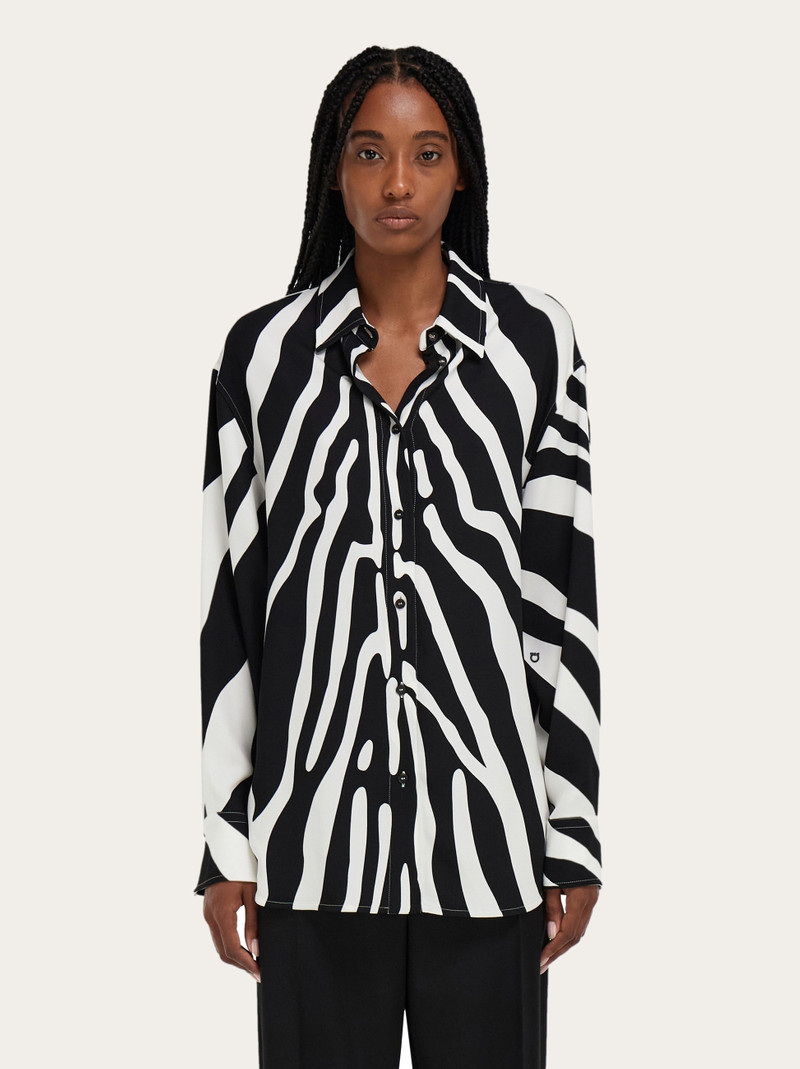 FERRAGAMO Animal print shirt outlook