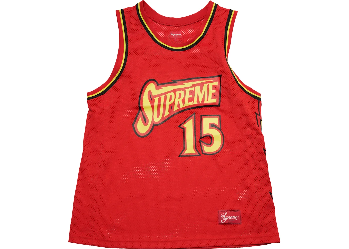 Supreme Bolt Basketball Jersey Red - 1