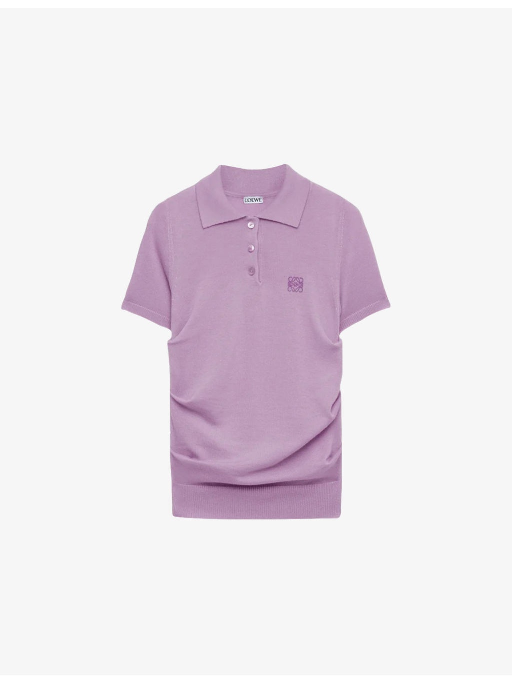 Anagram-Embroidered Slim-Fit Stretch Cashmere and Silk-Blend Polo Shirt - 1