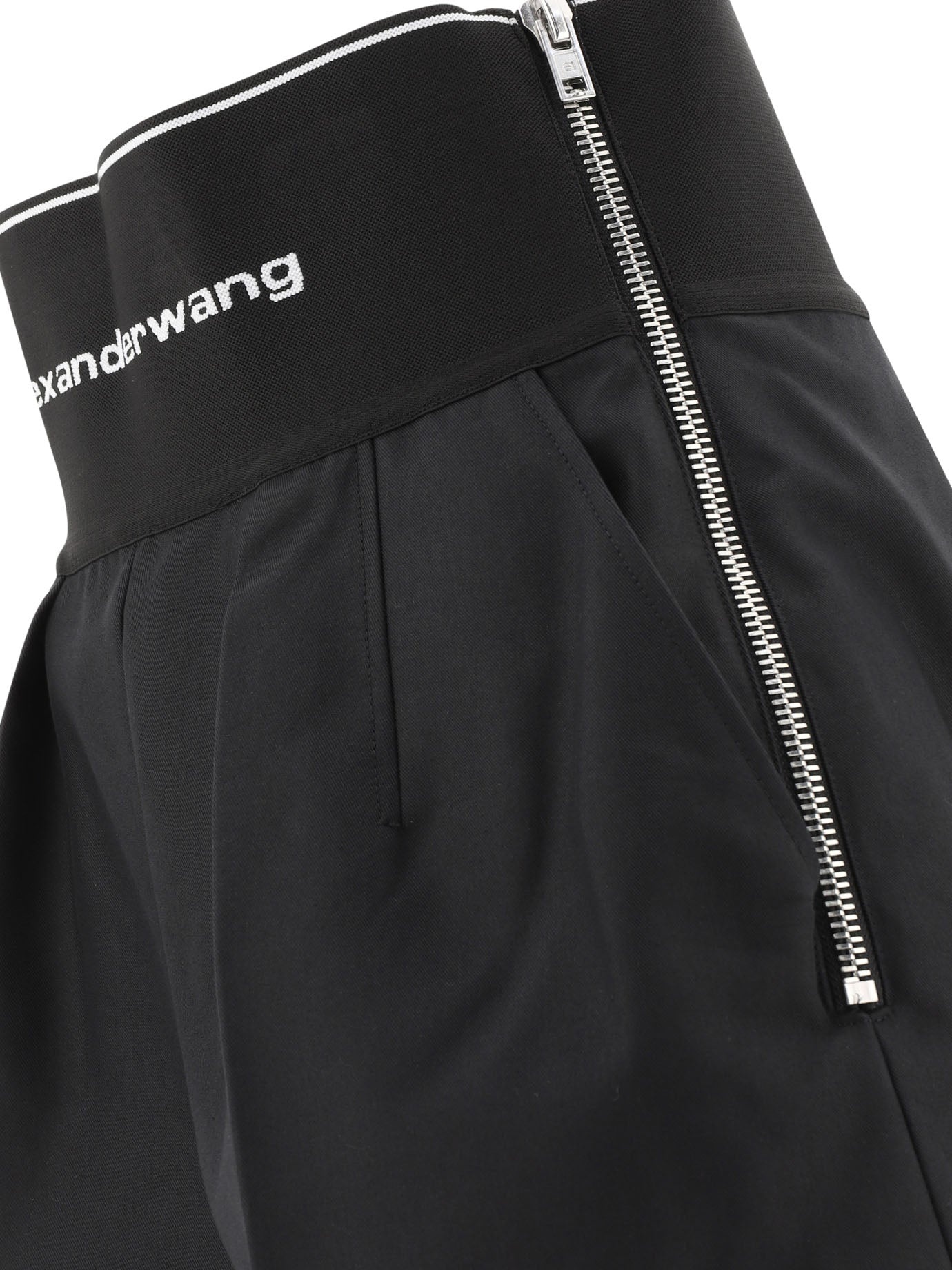Alexander Wang Safari Short With Exposed Zipper And Logo Elastic - 4