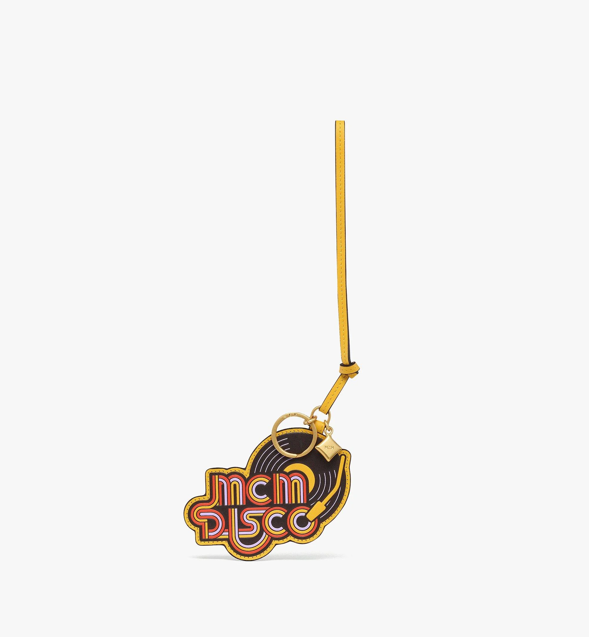 Disco Turntable Charm in Visetos Leather Mix - 1