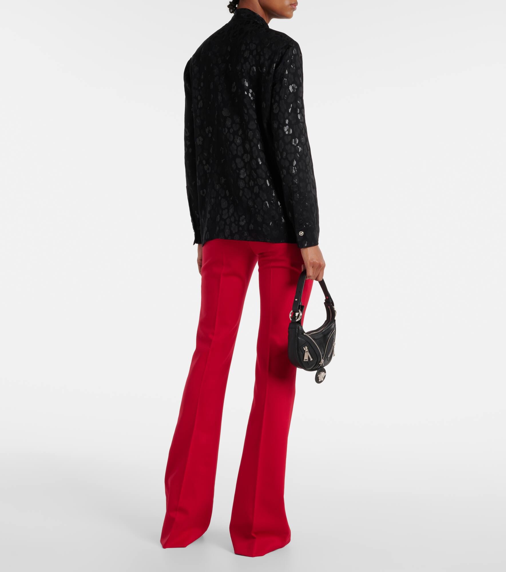 Jacquard satin blouse - 3