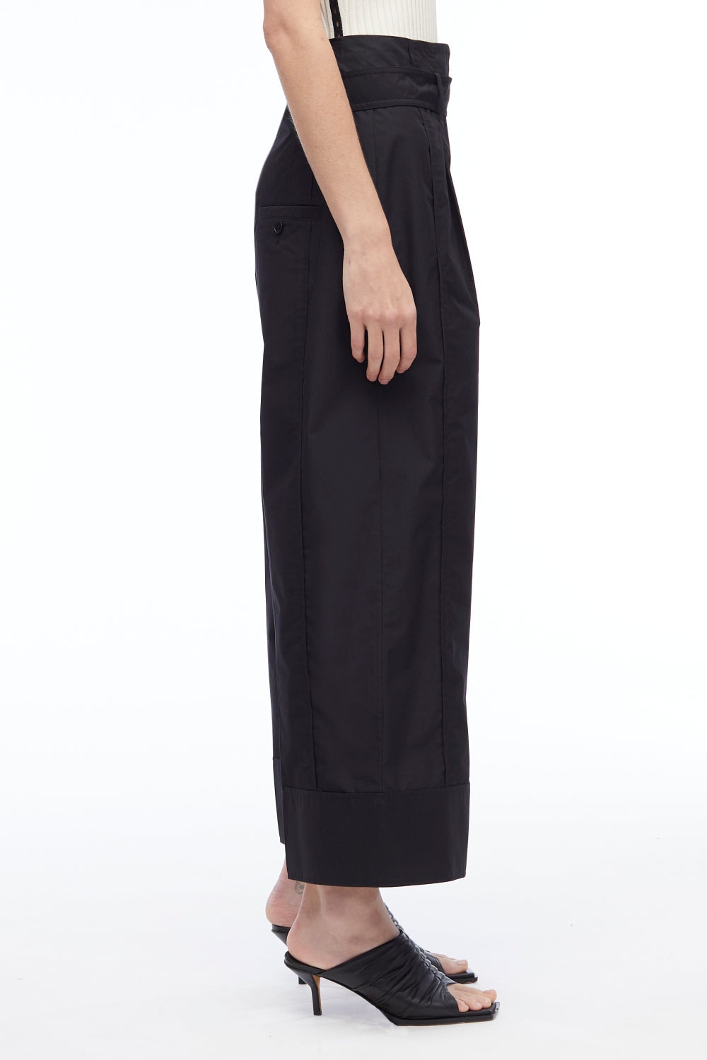 Poplin Wide Leg Pant - 3