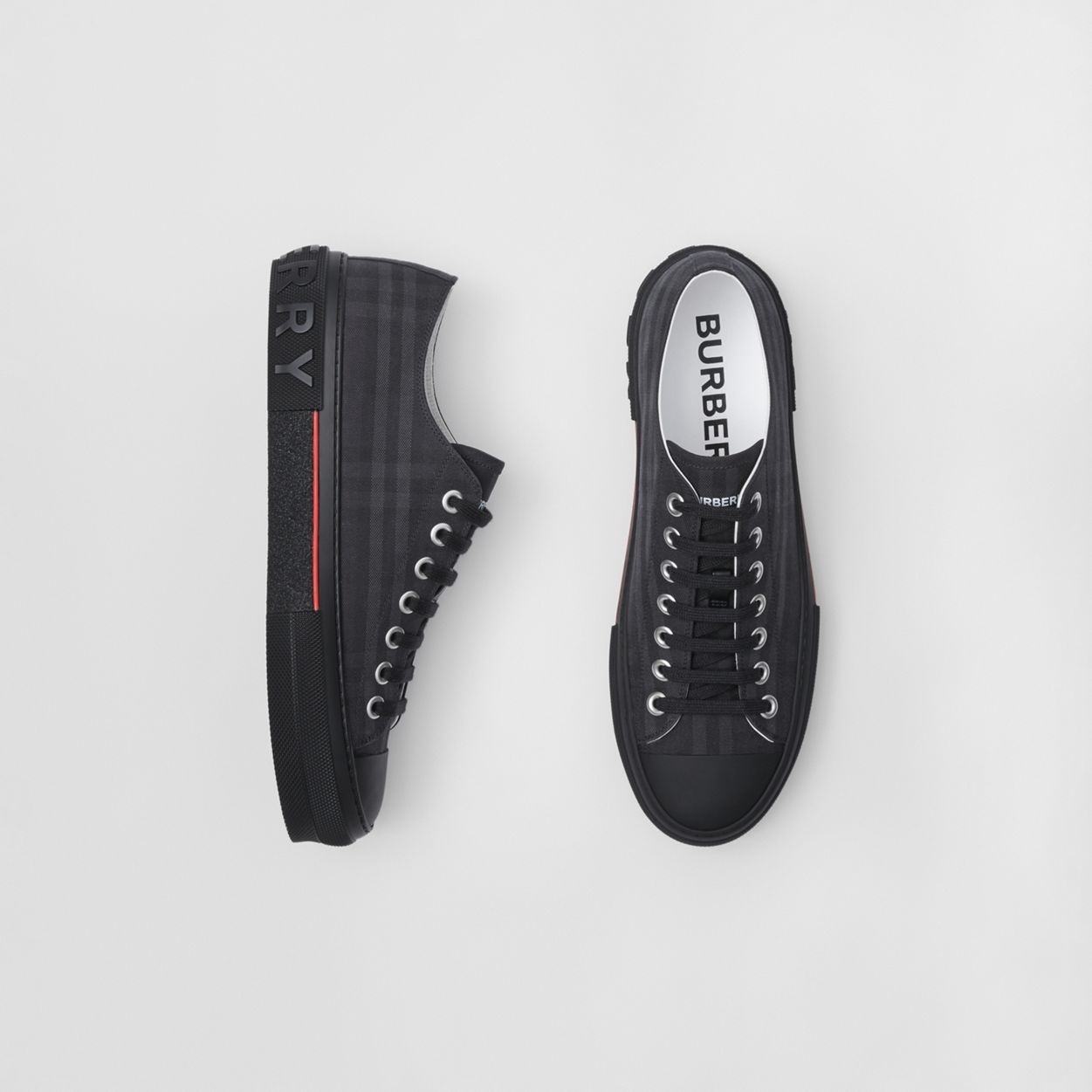 Vintage Check Cotton Sneakers - 7