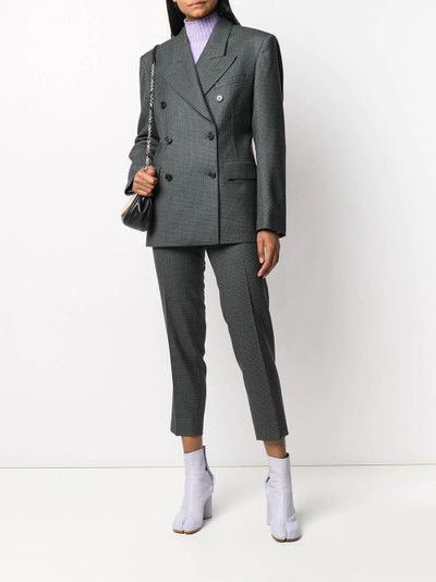 Maison Margiela checked double-breasted blazer outlook