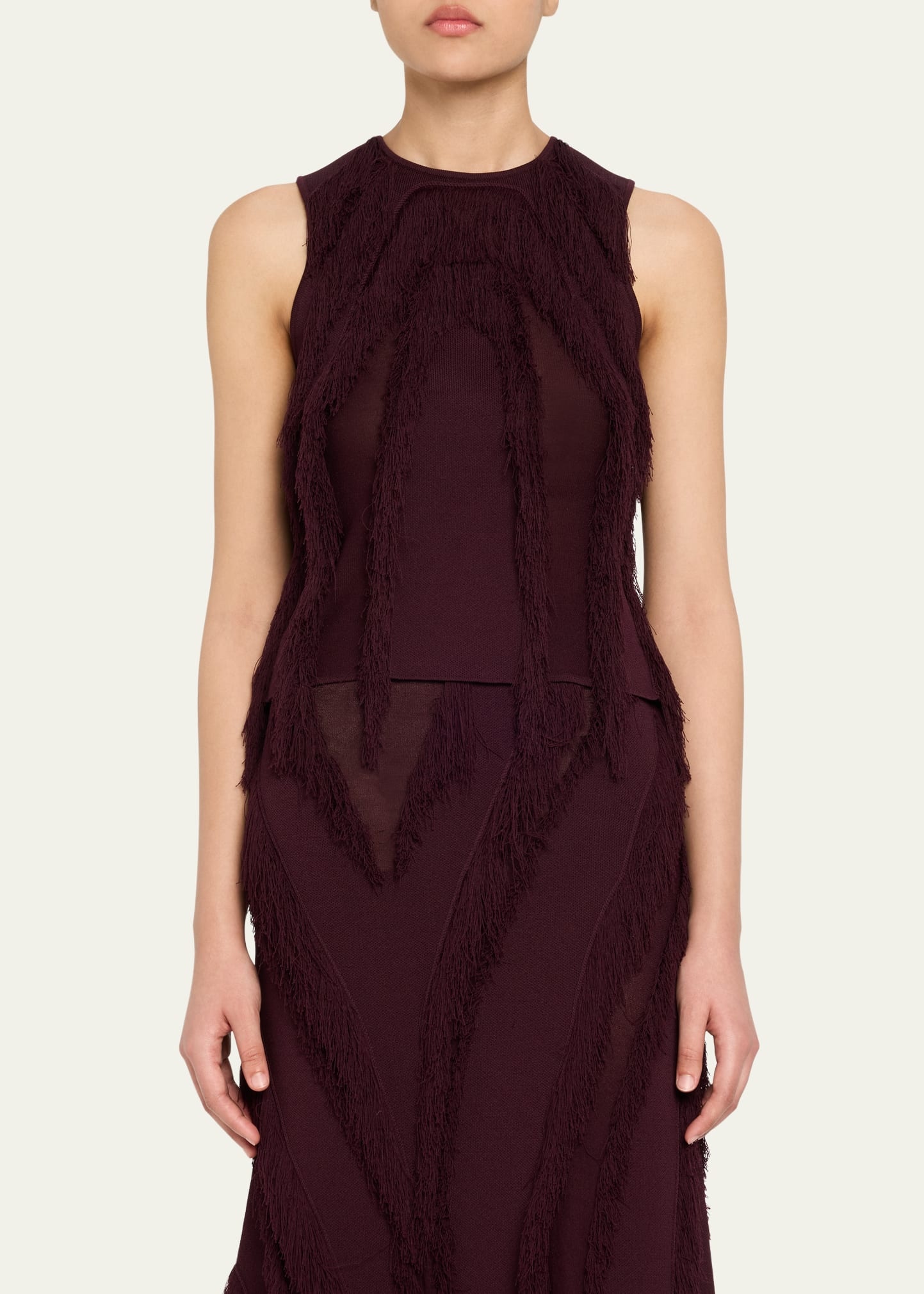 Bonnie Sleeveless Fringe Knit Top - 4