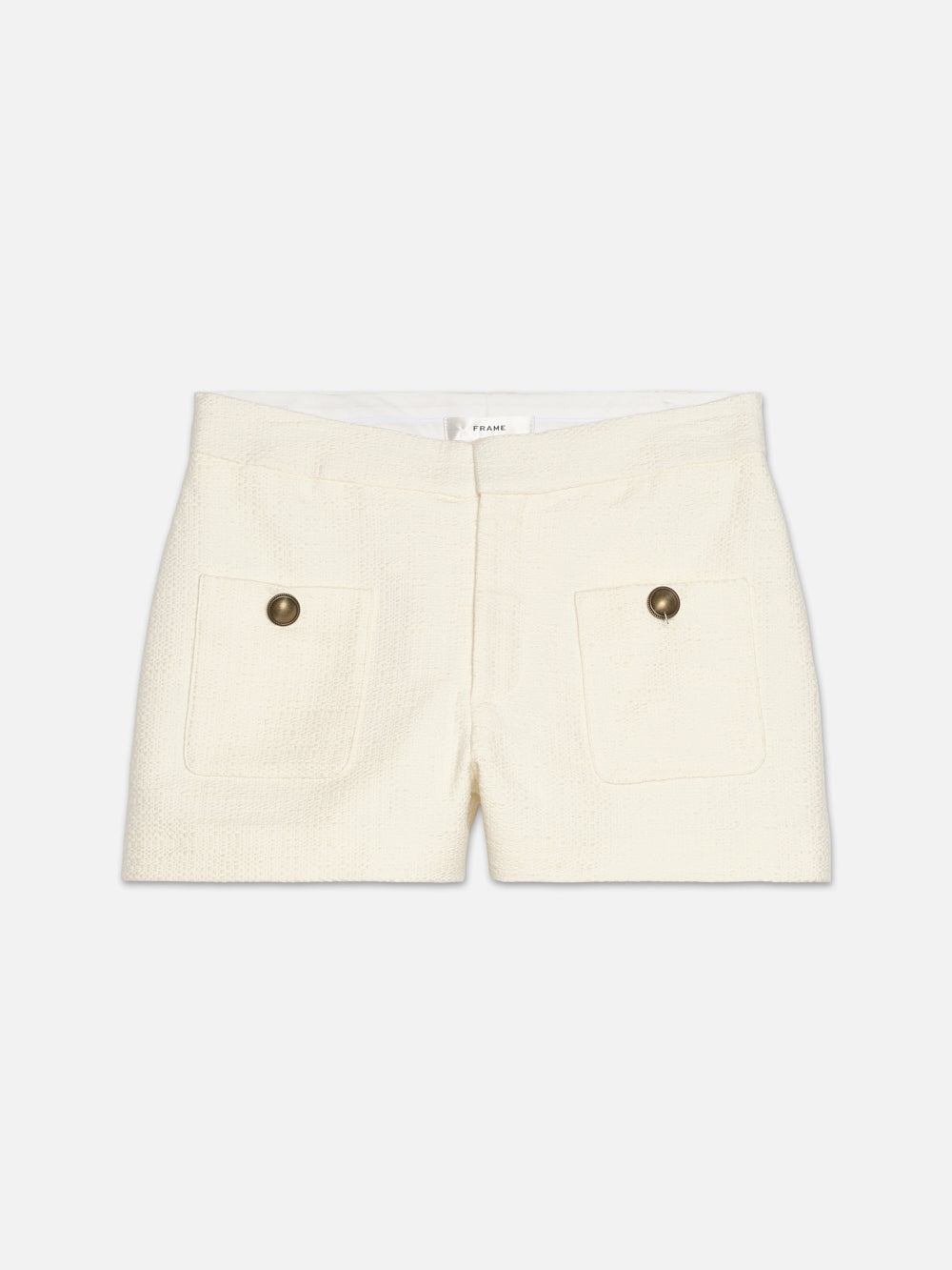 Patch Pocket Trouser Short in Cream - 1