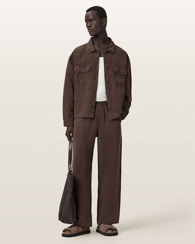 ALLSAINTS KORTEN LOOSE FIT LINEN BLEND PANTS outlook