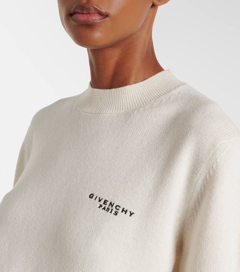 Logo wool and cashmere sweater 4