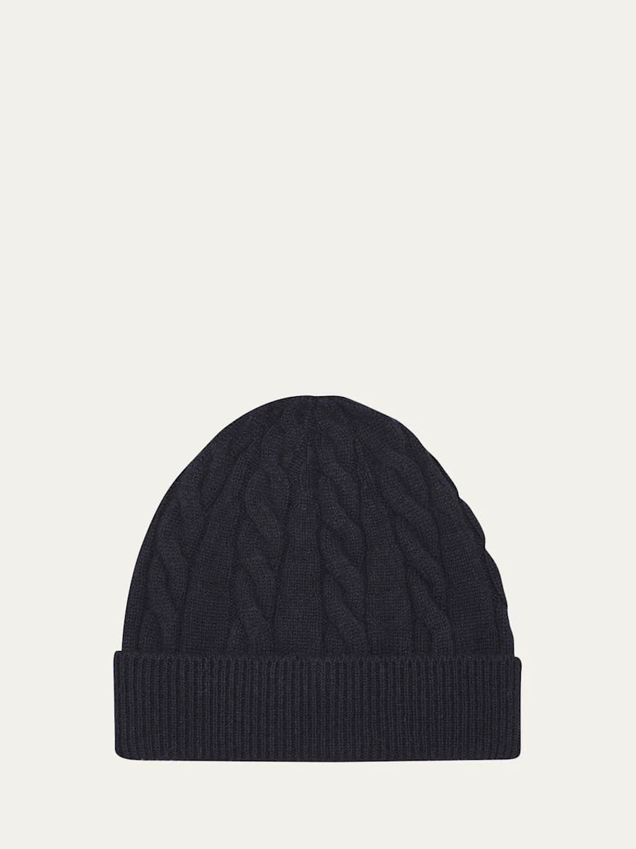 Cedar Cable-Knit Cashmere Beanie - 1