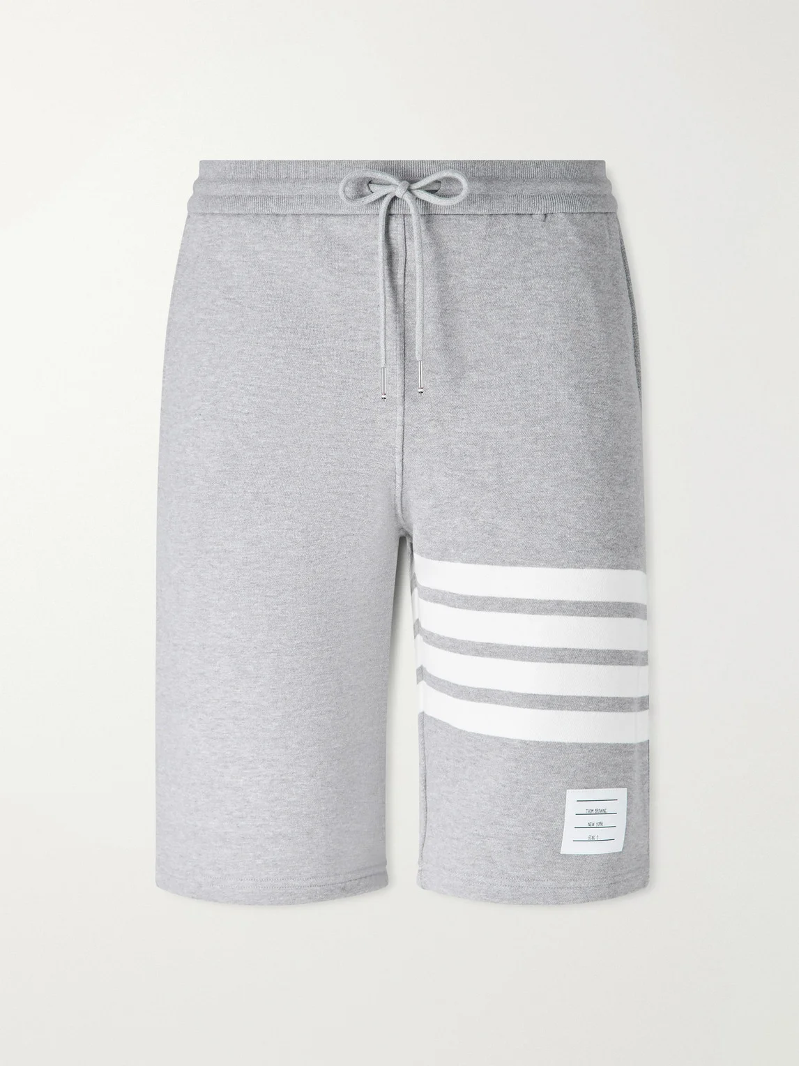 Striped Loopback Cotton-Jersey Shorts - 1