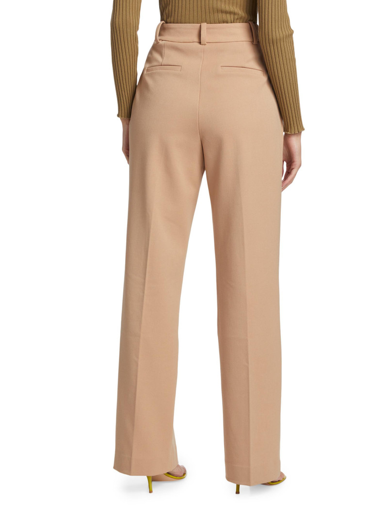Women's Pleated Wide-Leg Pants - Beige 5