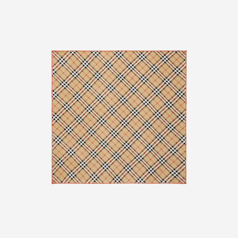 Check Silk Scarf 1