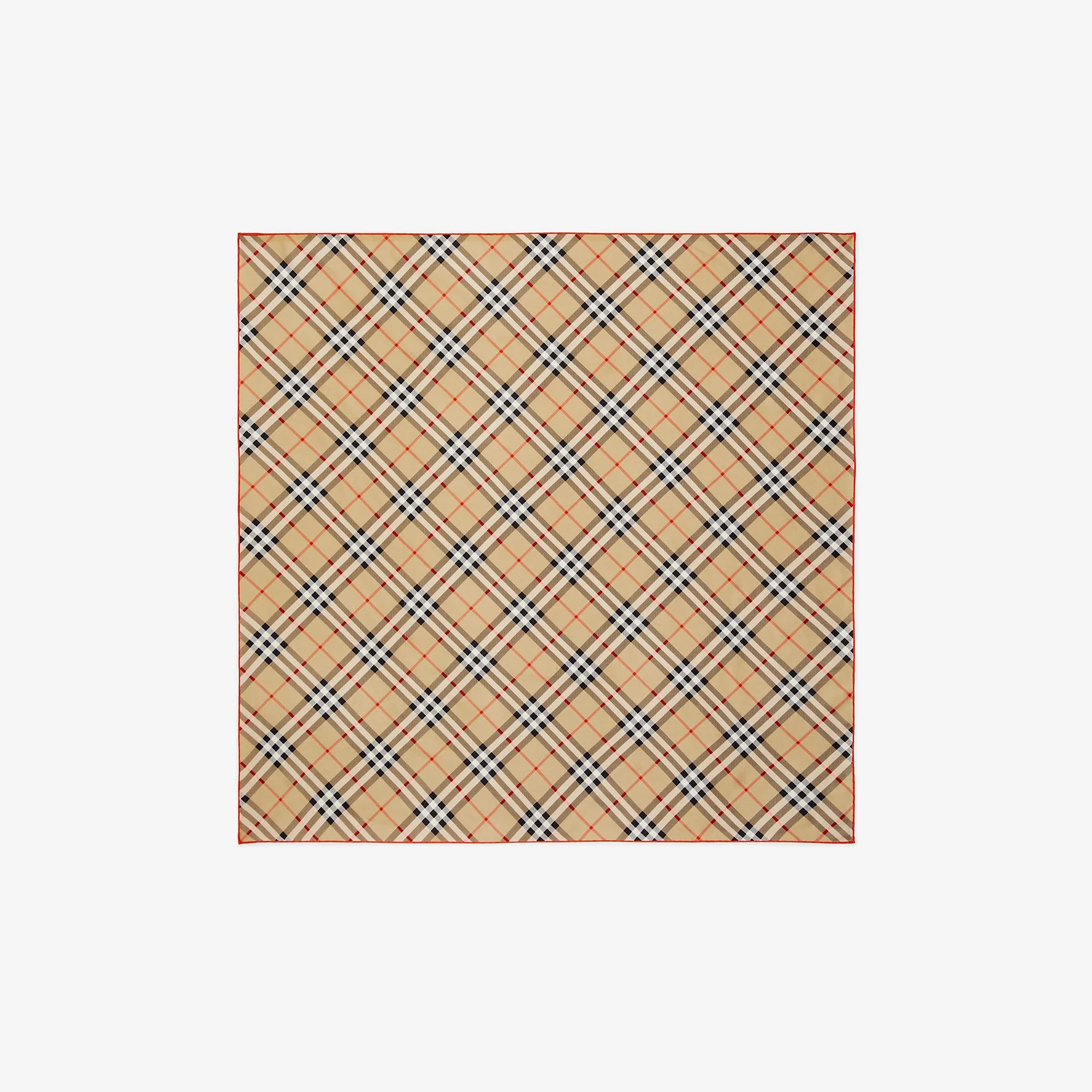 Check Silk Scarf - 1