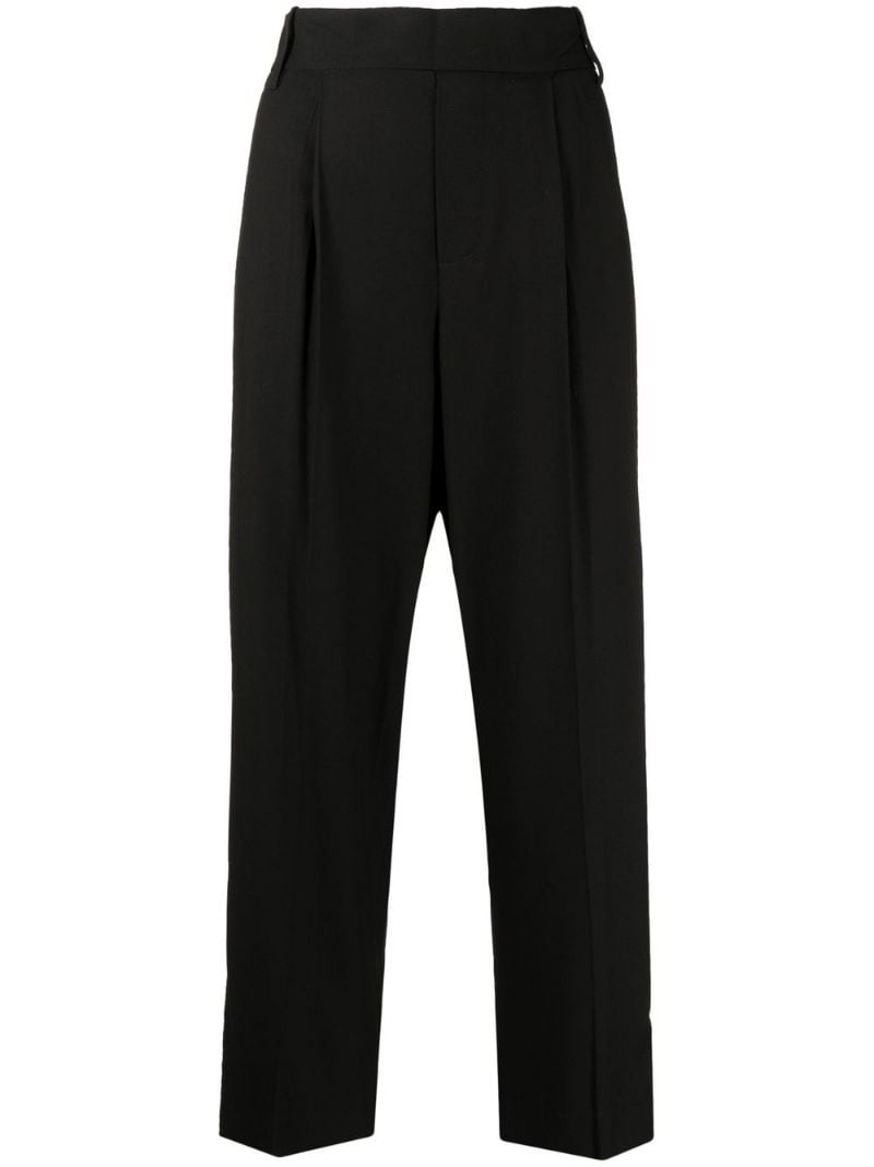 Drapey cropped-leg trousers - 1