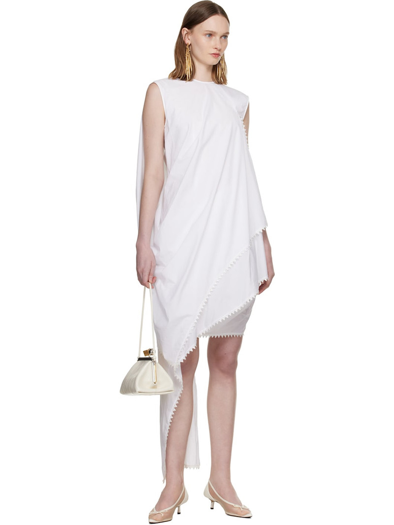 JACQUEMUS White 'The Traversin' Minidress outlook