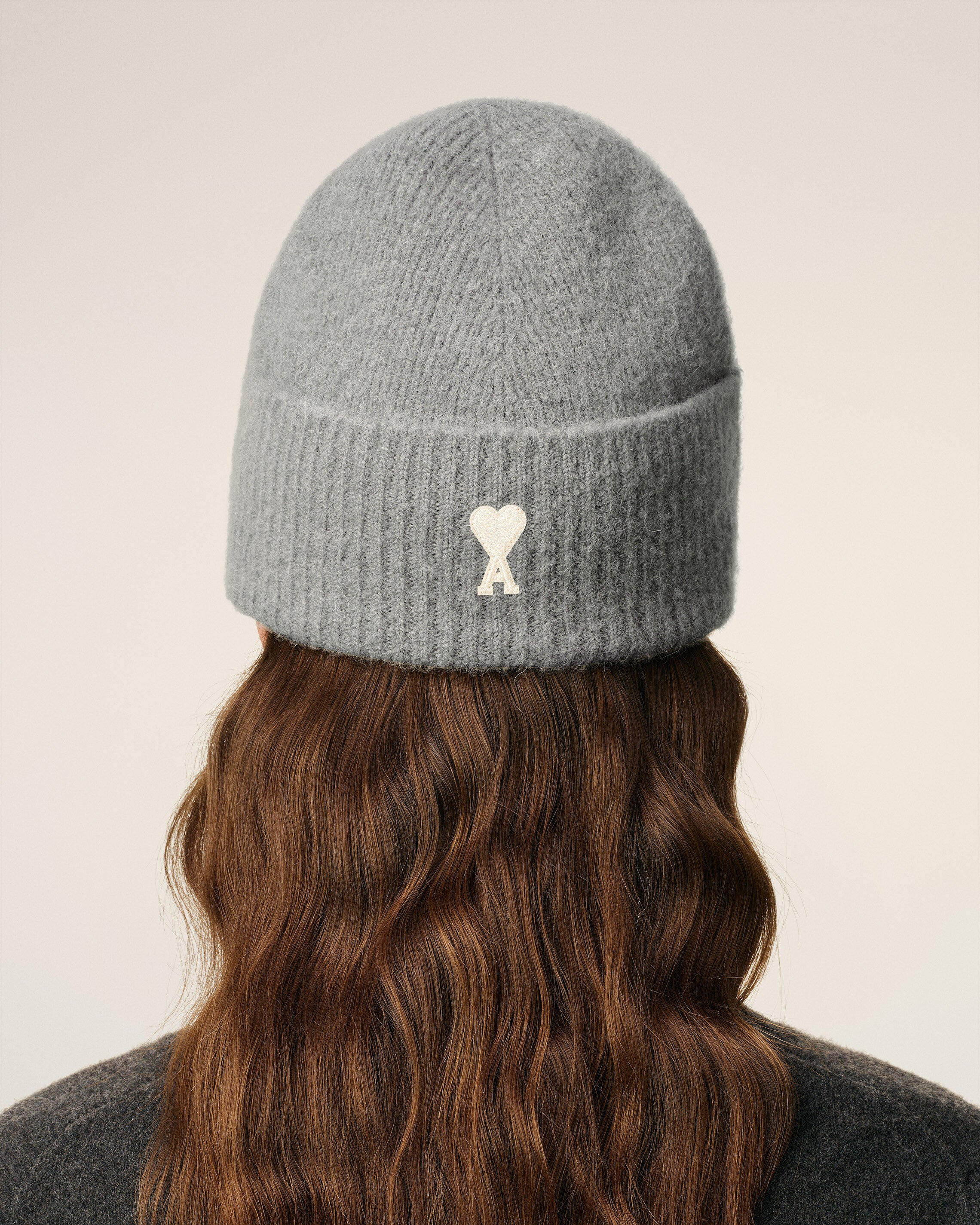 GREY ALPACA STRIPED AMI DE COEUR BEANIE - 6