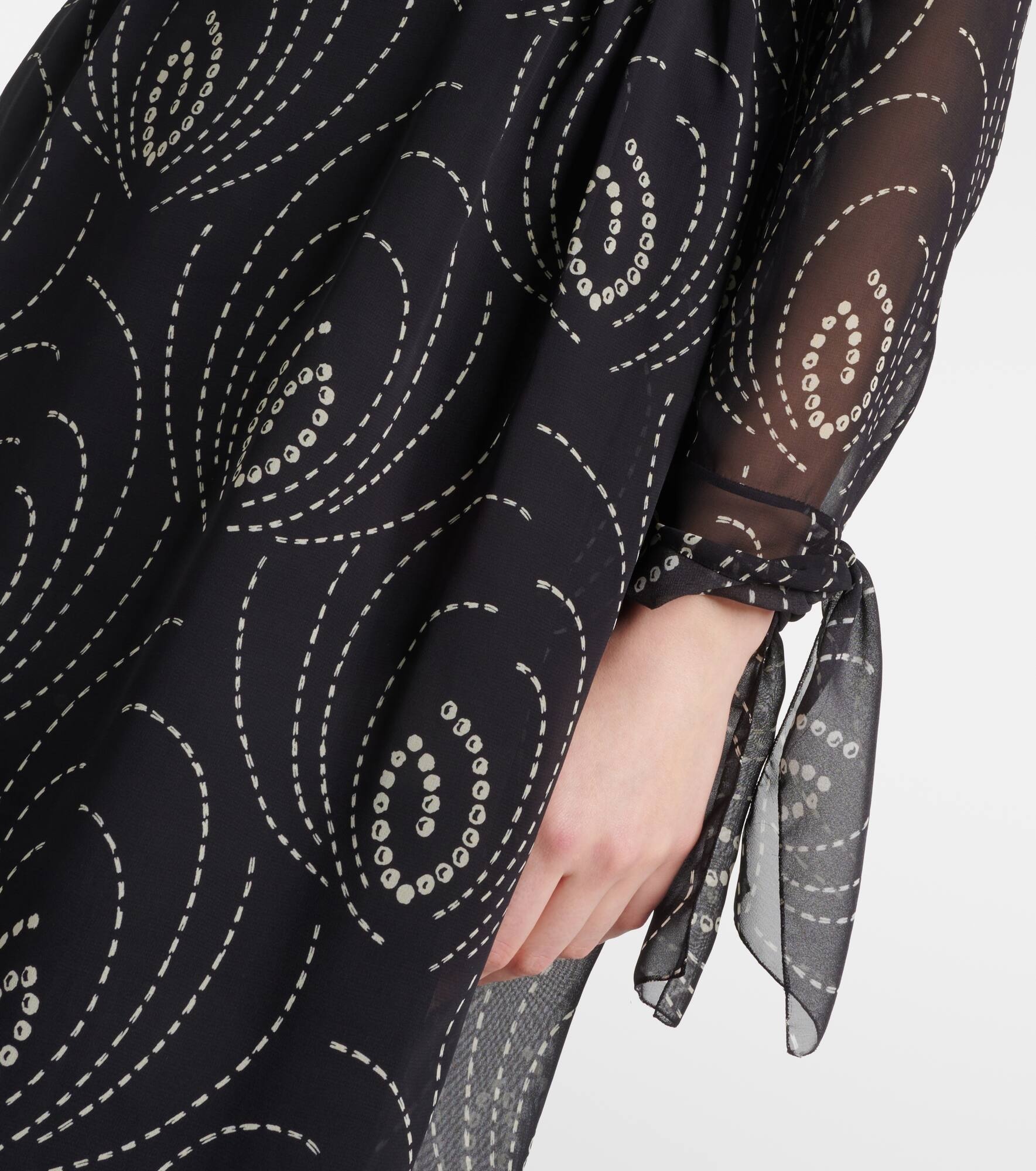Printed georgette midi dress - 6