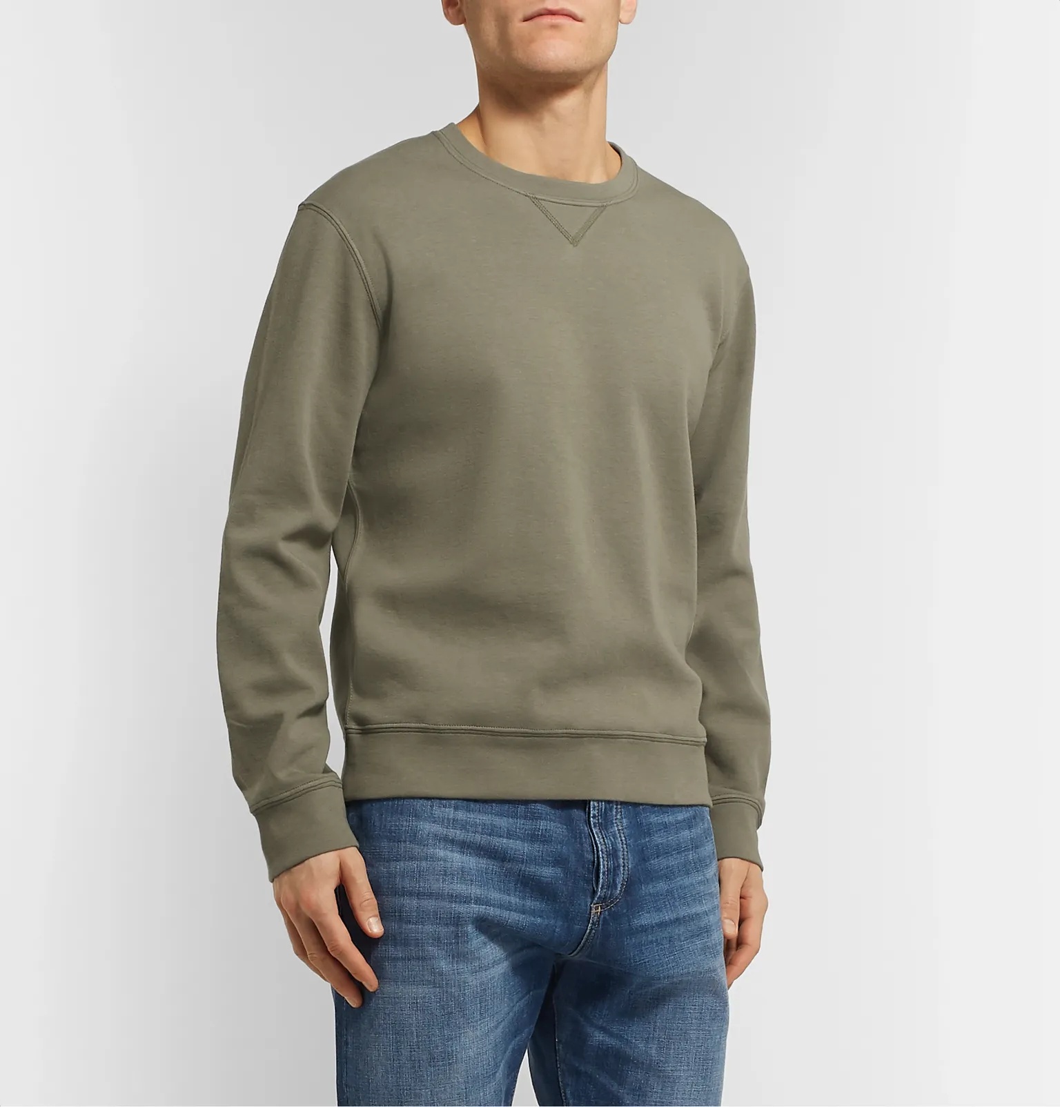 Loopback Cotton-Blend Jersey Sweatshirt - 10