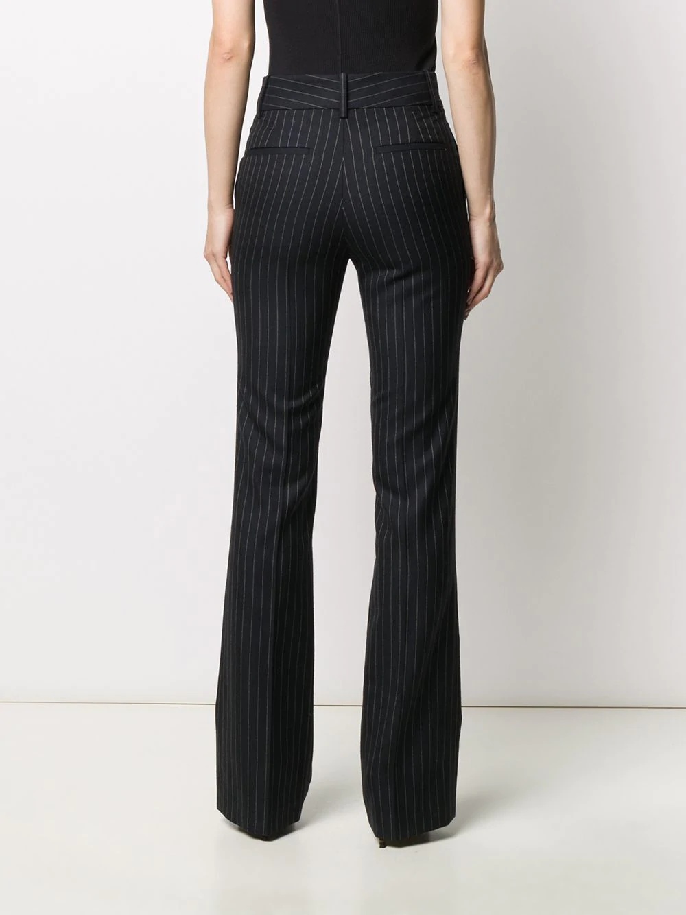 pinstriped bootcut trousers - 4