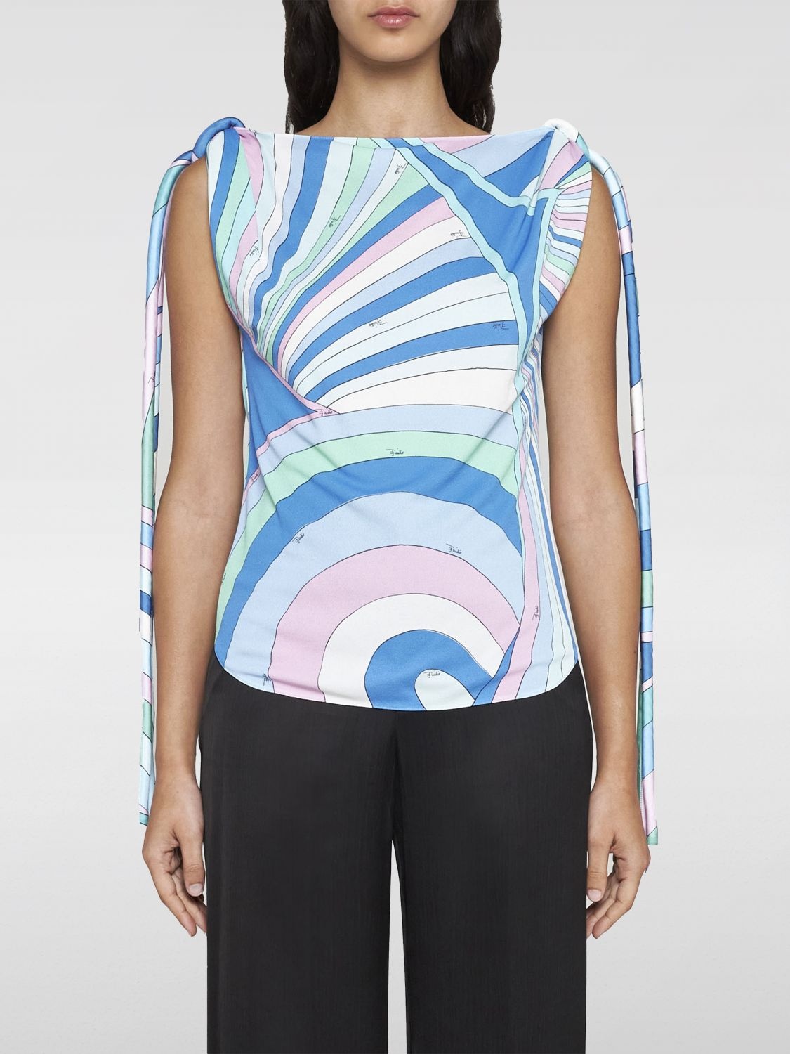 トップス NEW made in ITALY EMILIO PUCCI tops Iride-Print Top – PUCCI Online Store