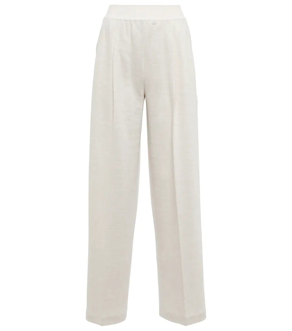 High-rise linen straight pants - 1