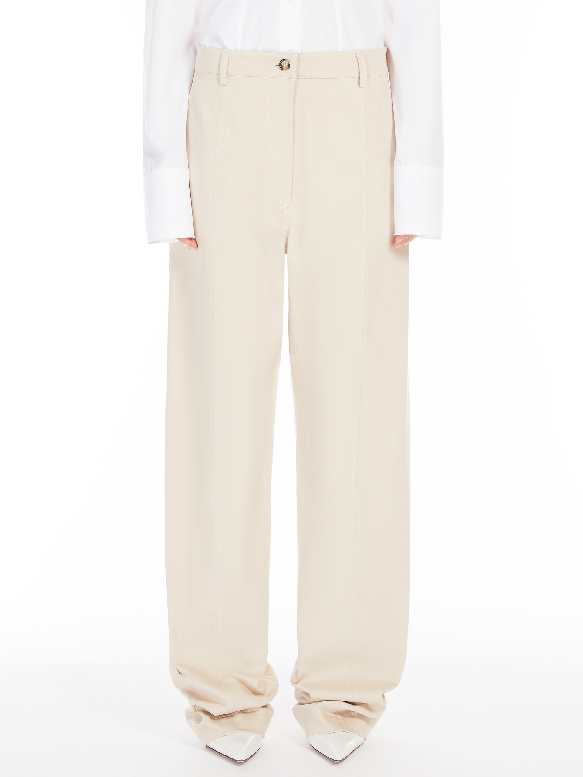 ERA Pure cotton wide-leg trousers - 3