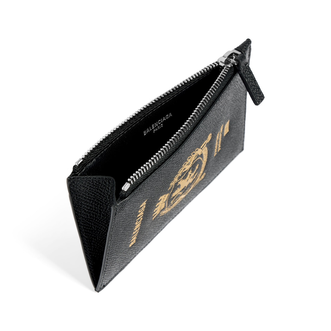 Men's Passport Long Coin And Card Holder in Black - 3