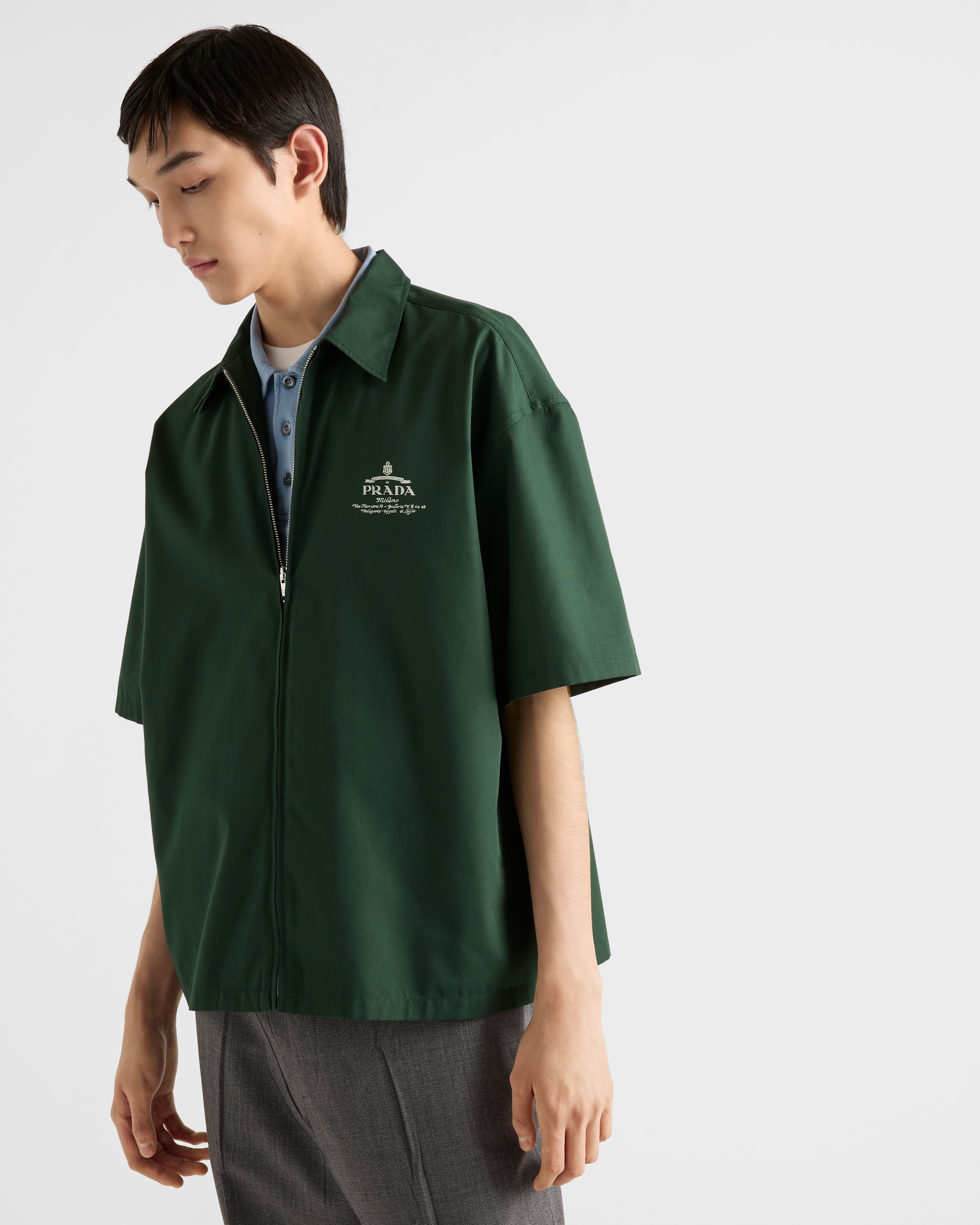 Short-sleeved technical cotton shirt - 3