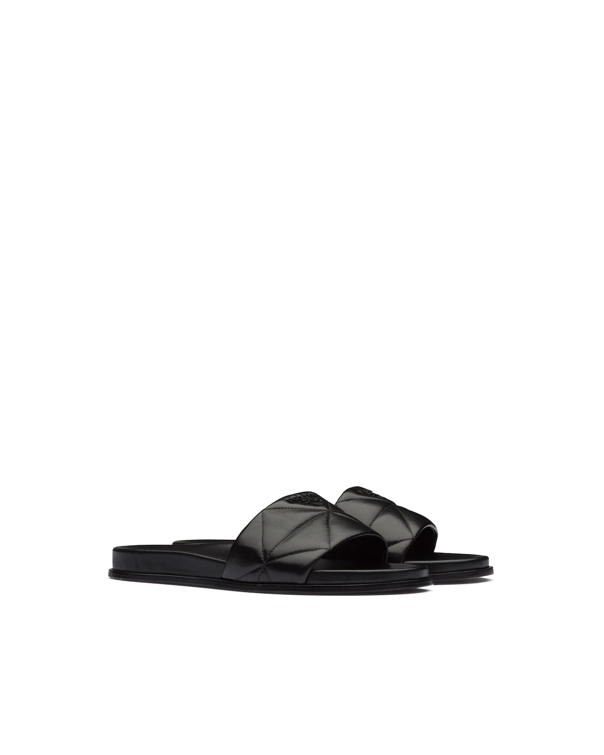 Nappa leather slides - 1