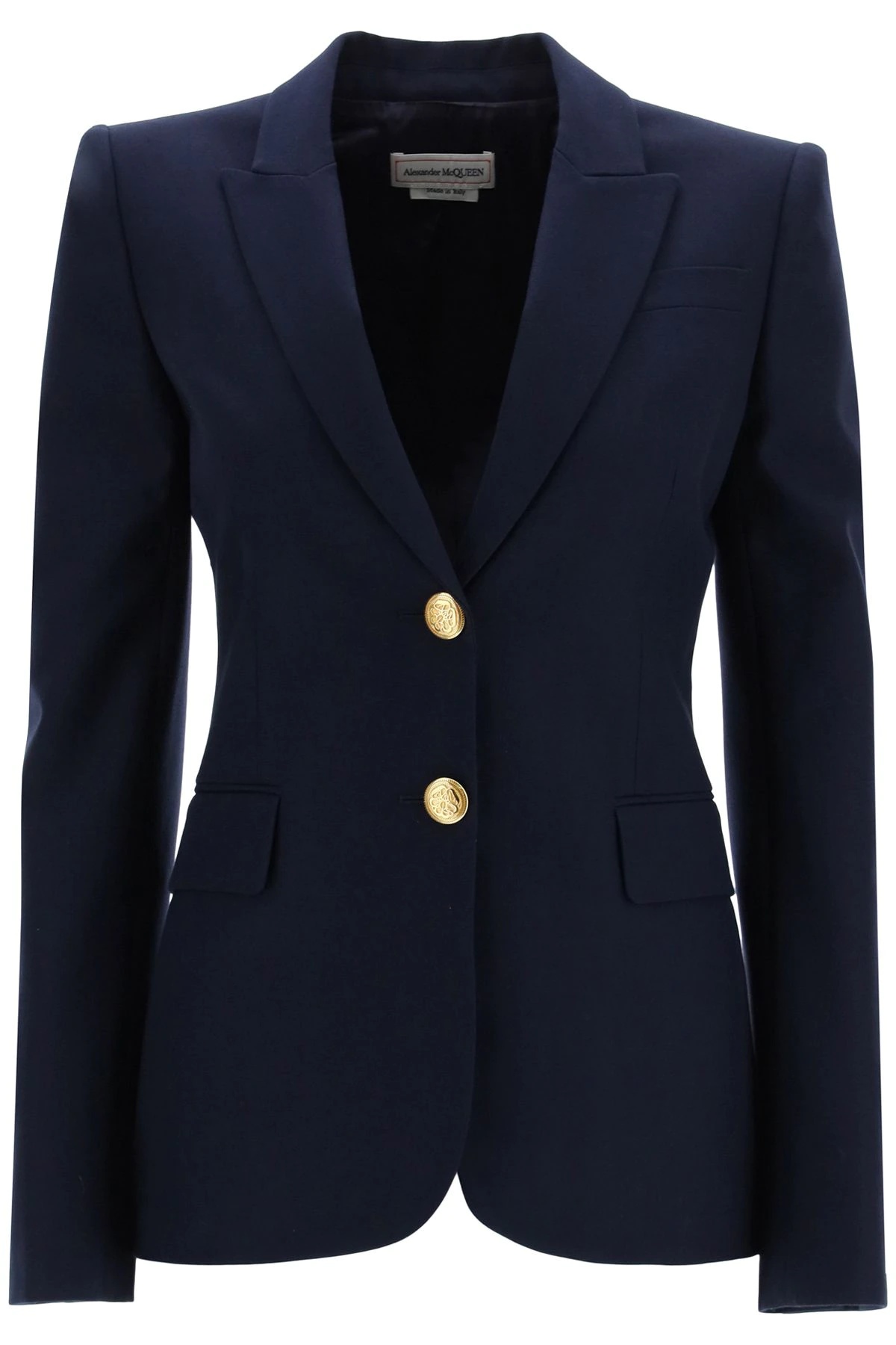 SINGLE-BREASTED COTTON BLAZER - 1