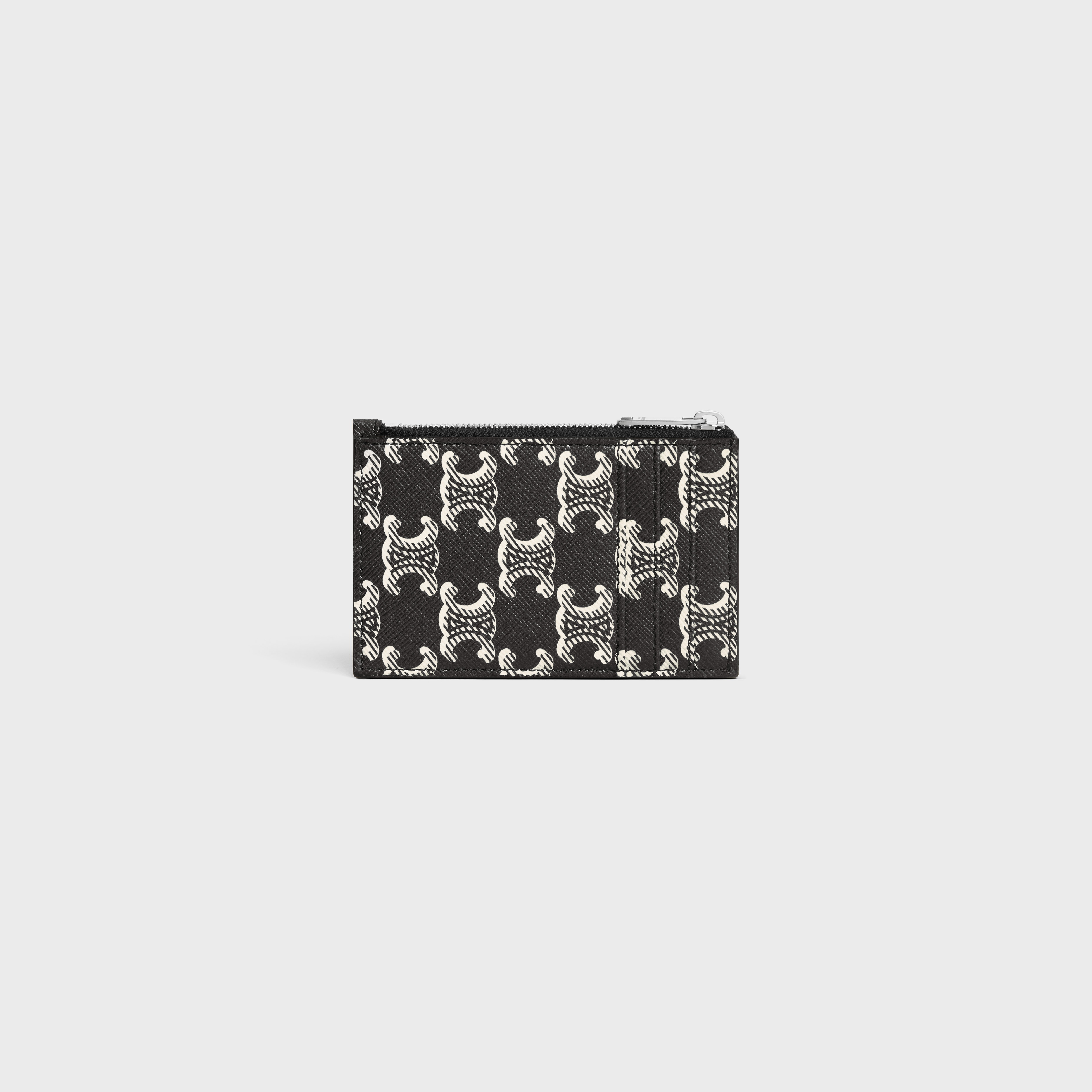 Zipped Card Holder in Triomphe canvas two-tone and calfskin - 3