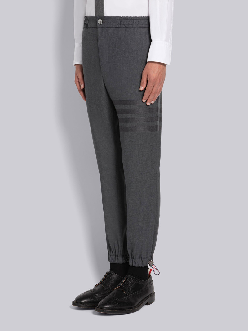Thom Browne PLAIN WEAVE 4-BAR ELASTIC WAIST TRACK TROUSER outlook