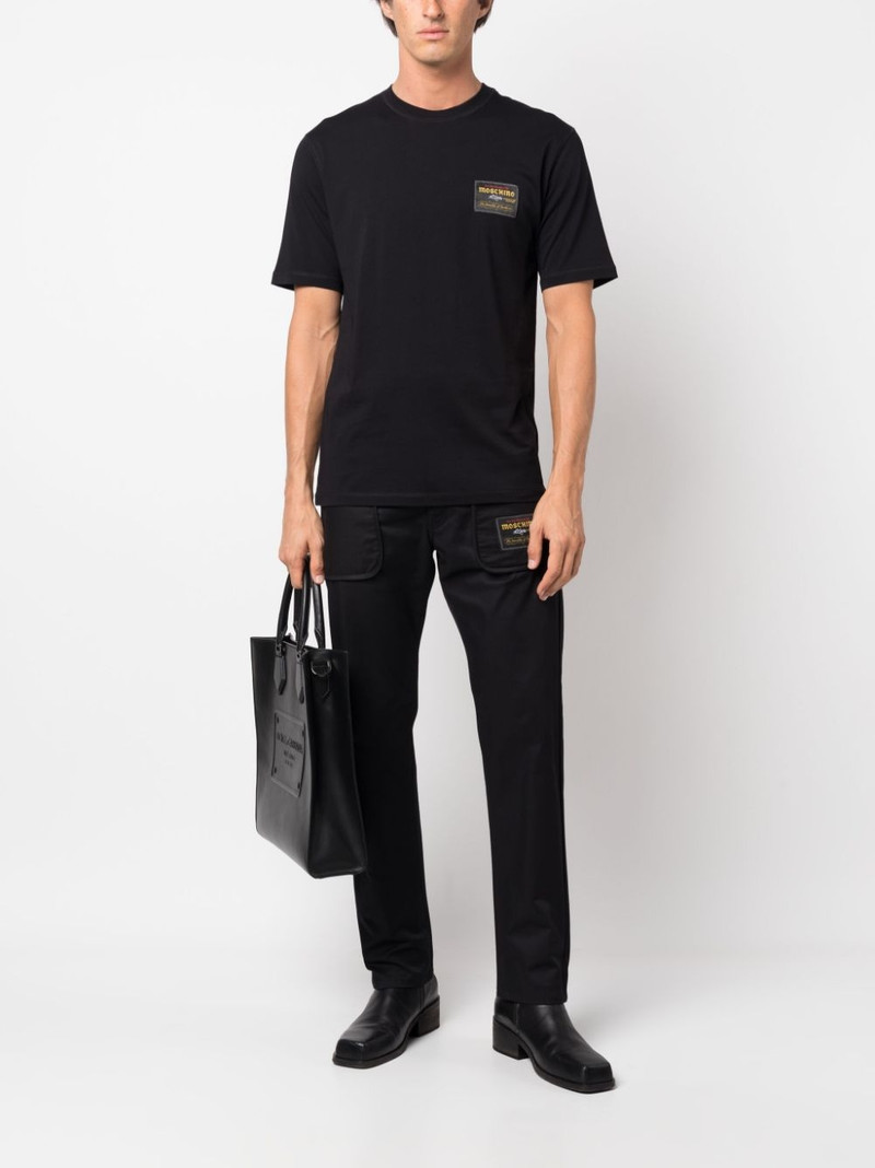 Moschino logo-patch cotton T-Shirt outlook