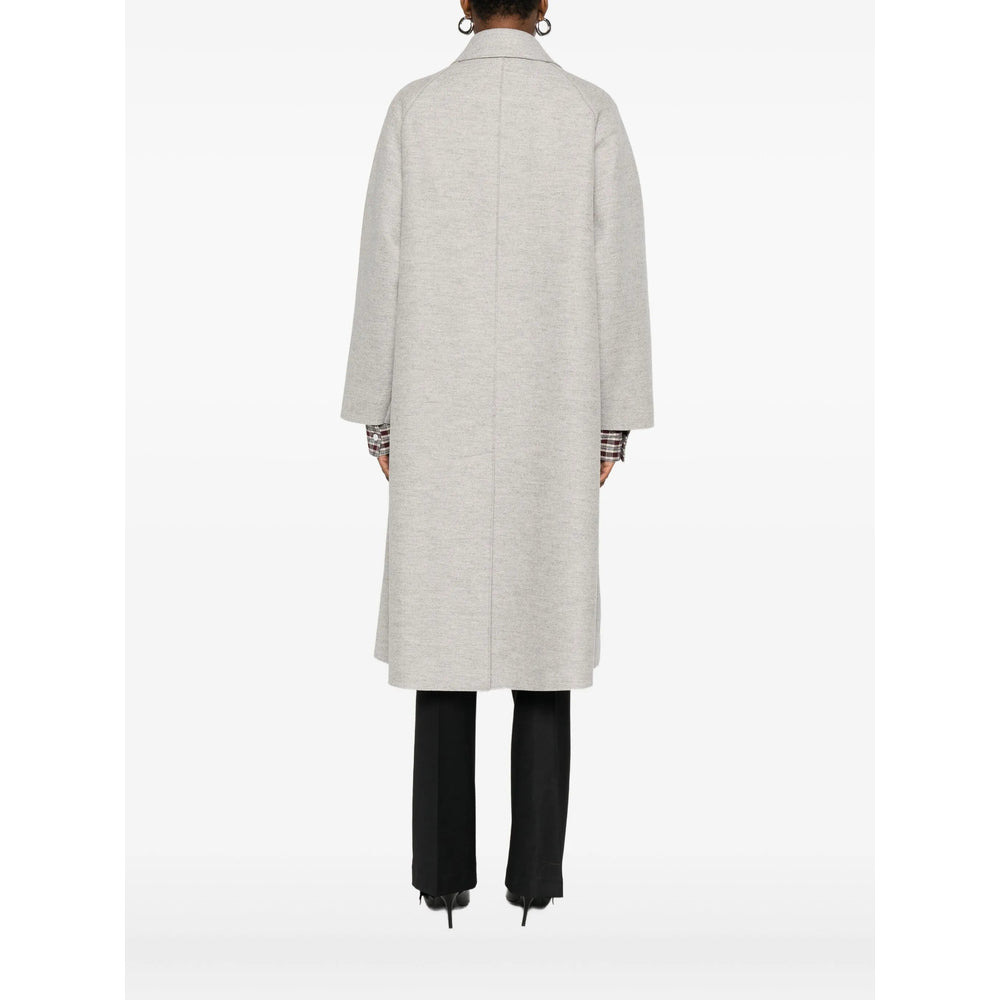 Harris Wharf London Neutrals Coats - Single Breasted Coats Women - 2