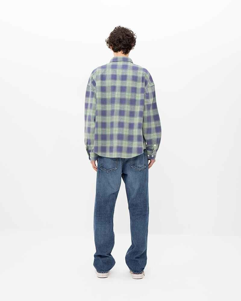 PIONEER KHADI CHECK SHIRT L/S GREEN 4