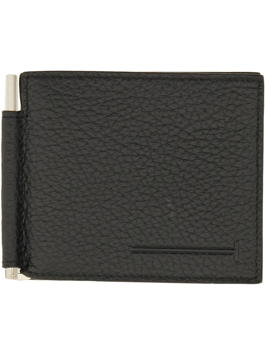 LEATHER WALLET WITH T-BAR MONEY CLIP - 1