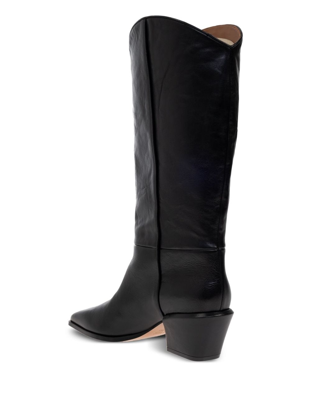 50mm Bettina leather pointed-toe boots - 4