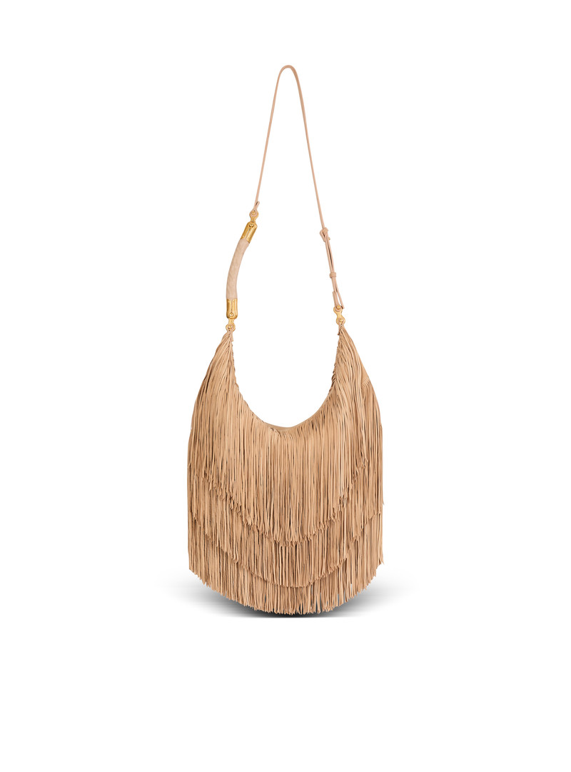Ébène Hobo Large fringed suede bag 1